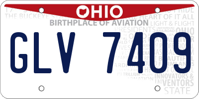 OH license plate GLV7409
