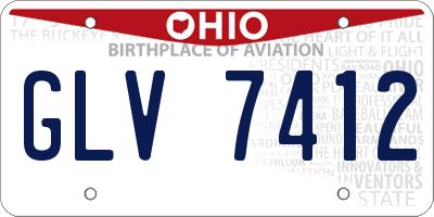 OH license plate GLV7412