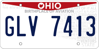 OH license plate GLV7413