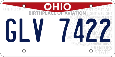 OH license plate GLV7422