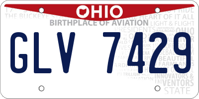 OH license plate GLV7429