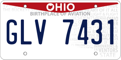 OH license plate GLV7431