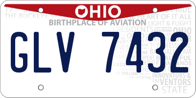 OH license plate GLV7432