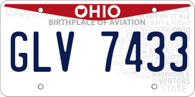 OH license plate GLV7433