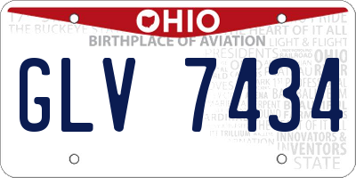 OH license plate GLV7434
