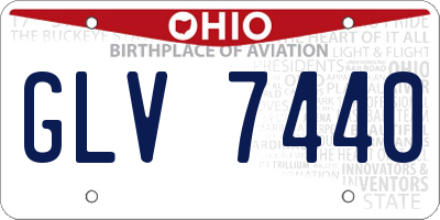 OH license plate GLV7440
