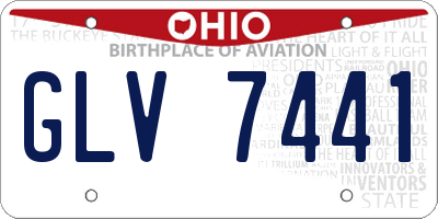 OH license plate GLV7441