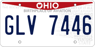 OH license plate GLV7446