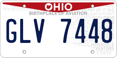 OH license plate GLV7448
