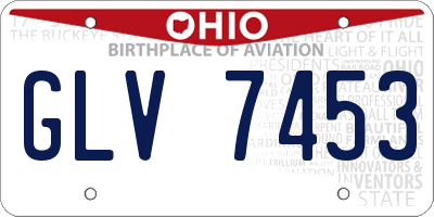OH license plate GLV7453