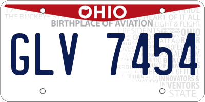 OH license plate GLV7454