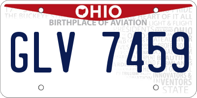 OH license plate GLV7459