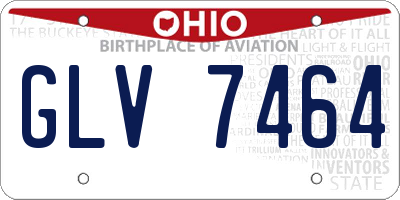 OH license plate GLV7464