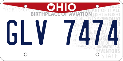 OH license plate GLV7474