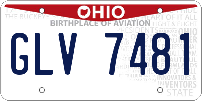 OH license plate GLV7481