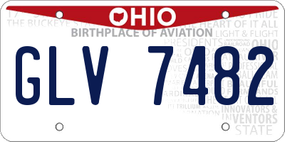OH license plate GLV7482