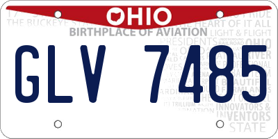 OH license plate GLV7485
