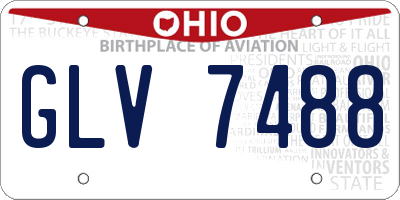 OH license plate GLV7488