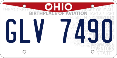 OH license plate GLV7490