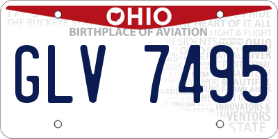OH license plate GLV7495