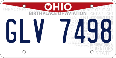 OH license plate GLV7498