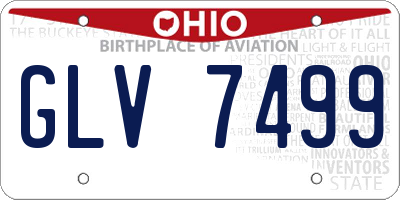 OH license plate GLV7499