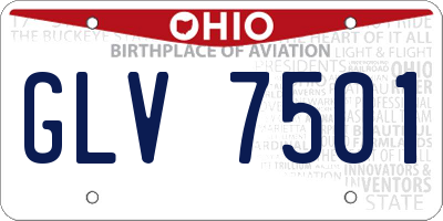 OH license plate GLV7501
