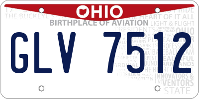 OH license plate GLV7512