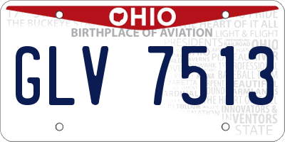 OH license plate GLV7513