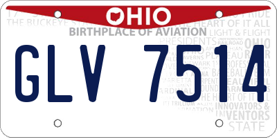 OH license plate GLV7514