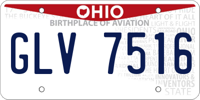 OH license plate GLV7516