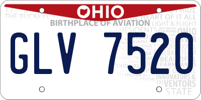 OH license plate GLV7520