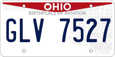 OH license plate GLV7527
