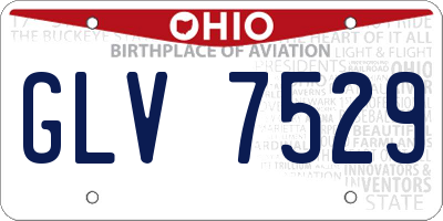 OH license plate GLV7529