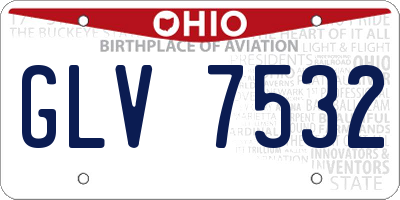OH license plate GLV7532