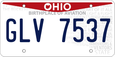 OH license plate GLV7537