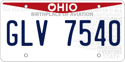 OH license plate GLV7540