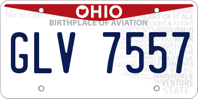 OH license plate GLV7557