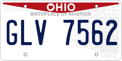 OH license plate GLV7562