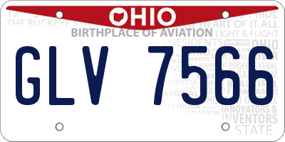OH license plate GLV7566