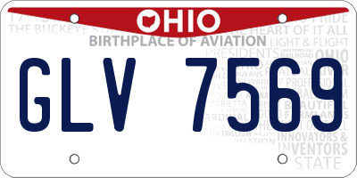 OH license plate GLV7569