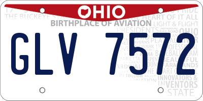 OH license plate GLV7572
