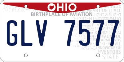 OH license plate GLV7577