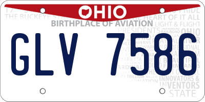 OH license plate GLV7586