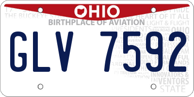 OH license plate GLV7592