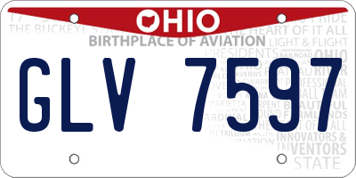 OH license plate GLV7597