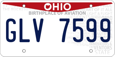 OH license plate GLV7599