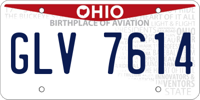 OH license plate GLV7614