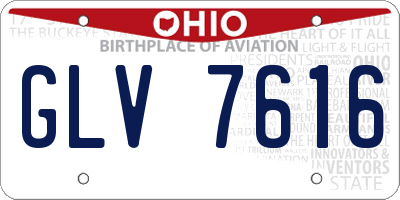 OH license plate GLV7616