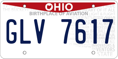OH license plate GLV7617